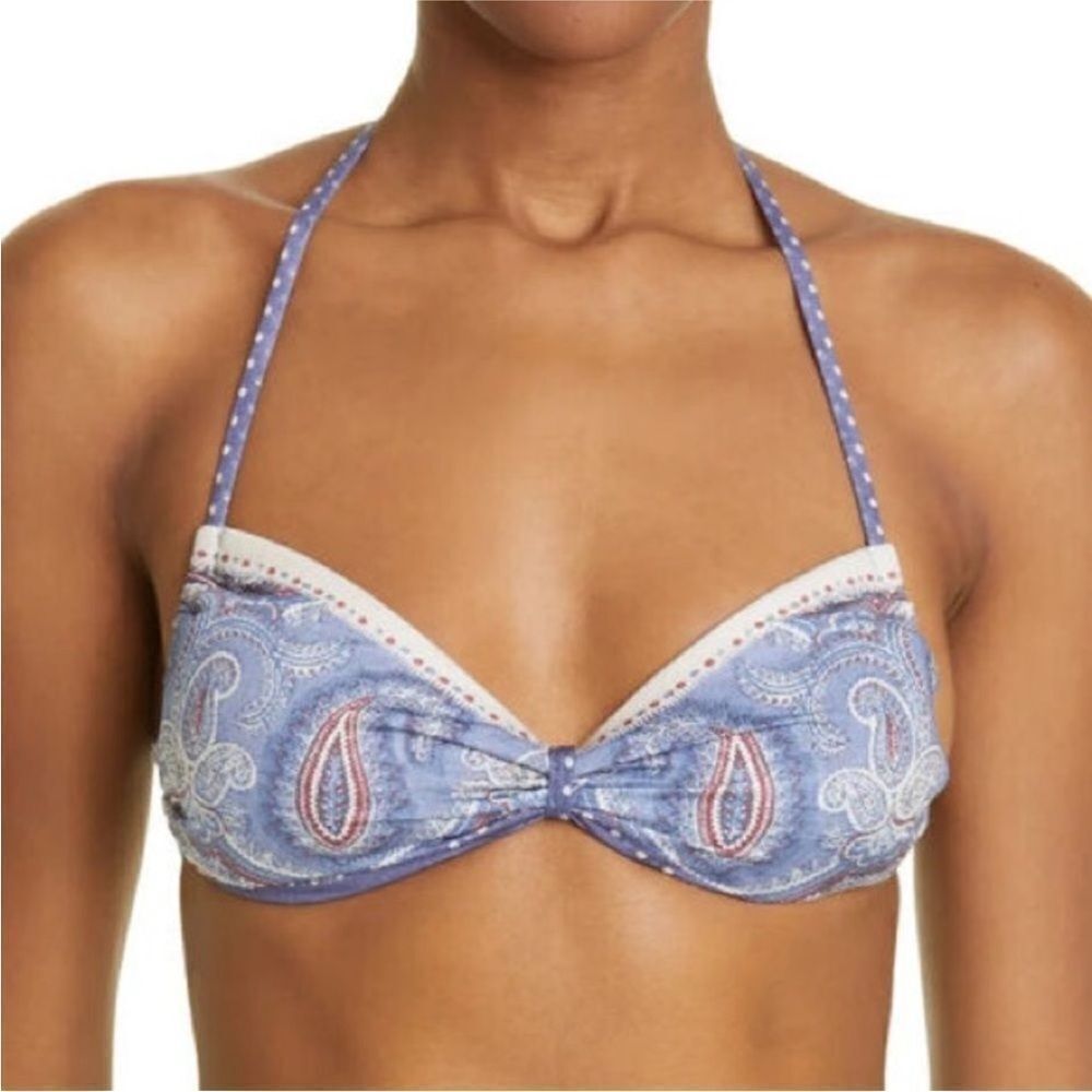 Zimmermann NWT Vitali Halter Bikini Top in Blue
Paisley Size 6/8